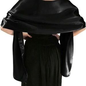 Never worn! Black faux satin . Perfect for wedding or formal event .